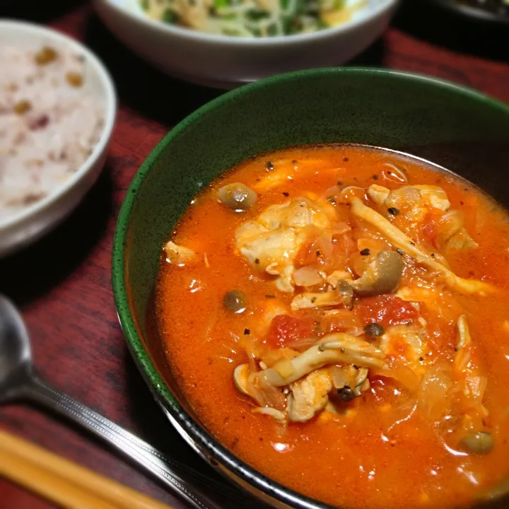 鶏肉のトマト煮込み|ともえさん