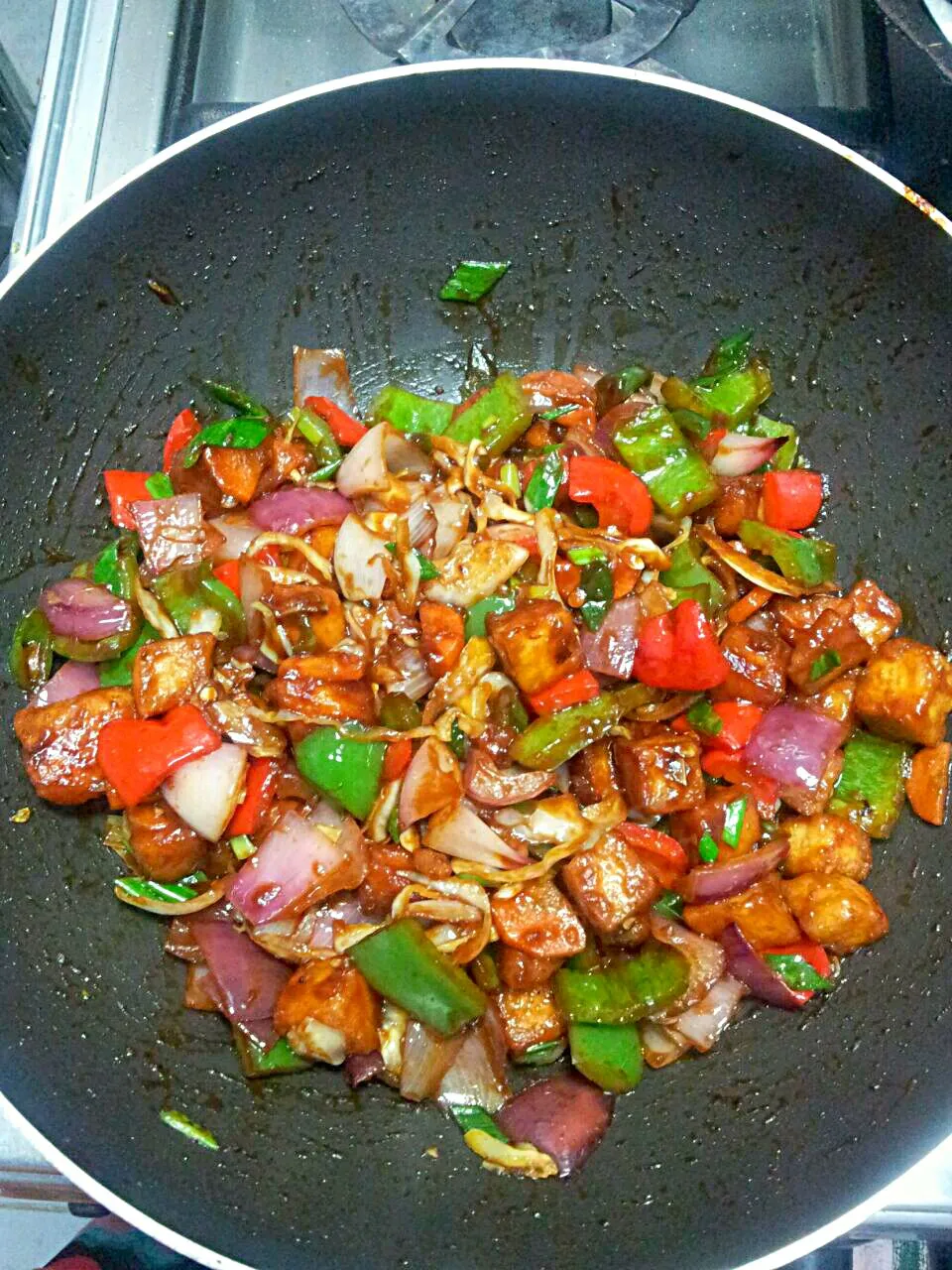 paneer Chilli / cottage Cheese with Veges 😃|hinaさん