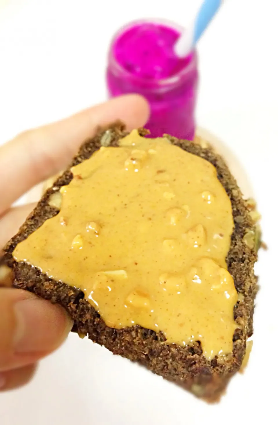 Peanut butter on buckwheat toast|coxiella24さん