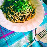 Snapdishの料理写真:海苔と豆苗のパスタ|ゆりさん