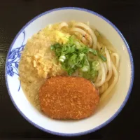 『馬渕手打製麺所』のかけ小+コロッケ|fujii saburoさん