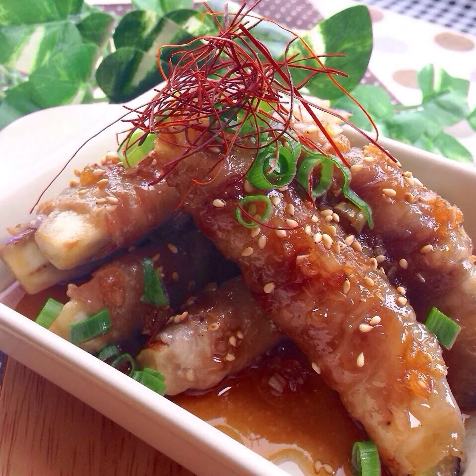 茄子の肉巻き◎油淋鶏ソース|優雨【ゆぅ】@ HMH所属さん