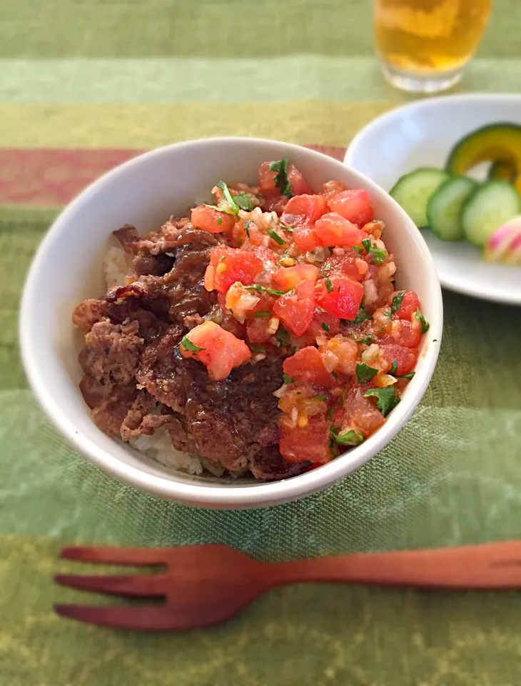 Snapdishの料理写真:野菜たっぷり洋風牛丼|きょーこさん