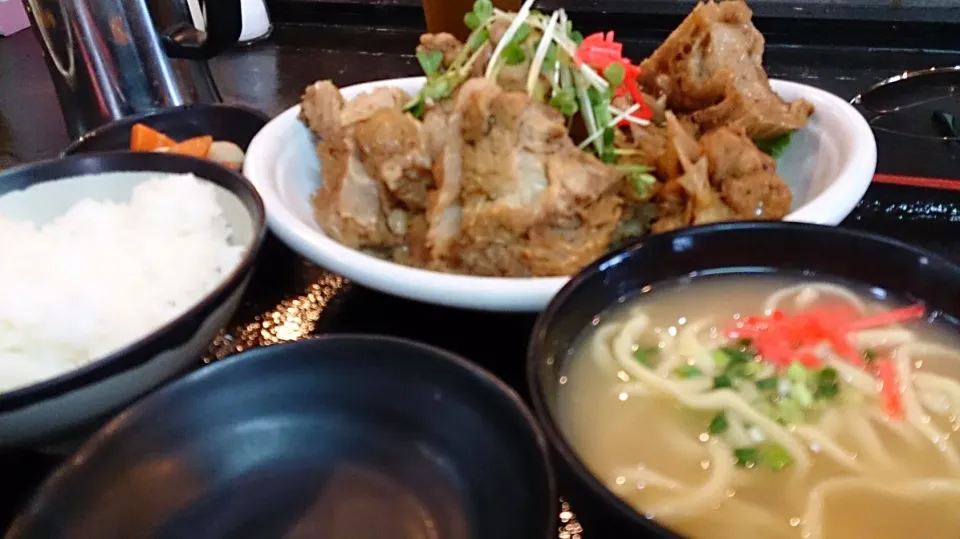 カジキの煮付けとそば定食@久米島 大好きな味付けで全て頂きました！！|aaotaさん