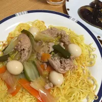 あんかけ焼きそば＊なすのしぎ焼き|ぱおさん