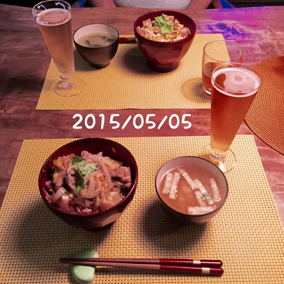 夕ご飯 親子どーん！💥|ローゼルさん