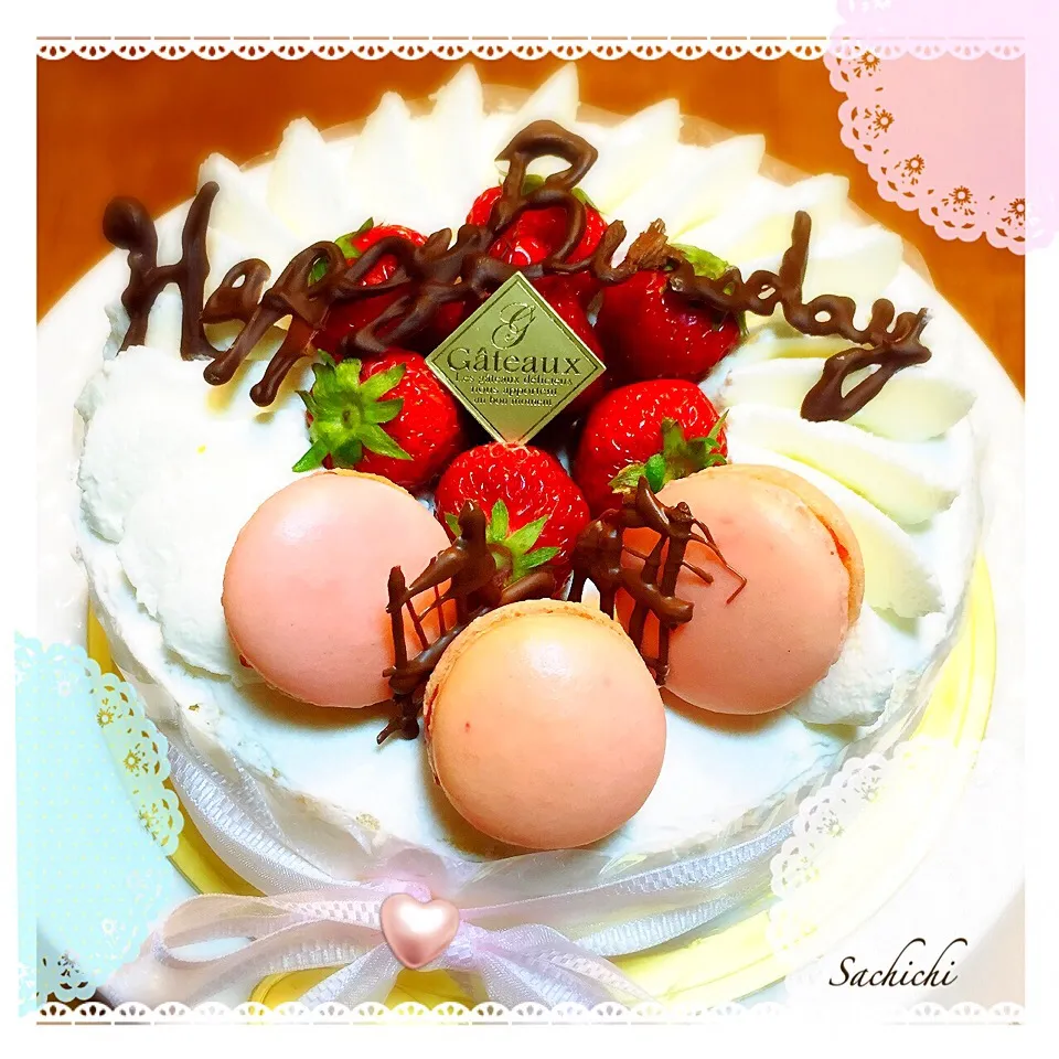 体調悪！でも根性で作ったよ！な( •́દ•̩̥̀ )Birthday Cake!|Sachichi♪さん