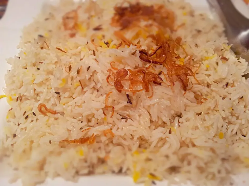 Basmati Rice..cooked with Cumin n garnished with FRIED crunchy Onions|hinaさん