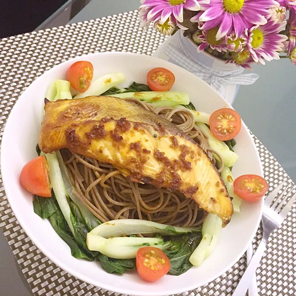 Broiled Salmon with Soba|Prisca Erさん