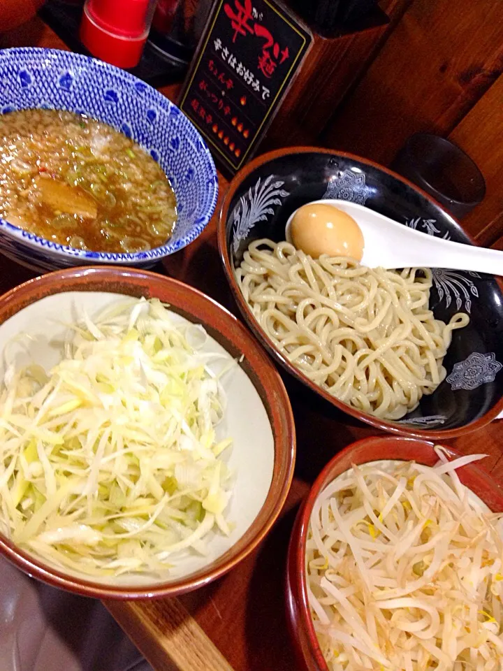 Snapdishの料理写真:魚介系濃厚豚骨つけ麺・半ライス@らーめん・つけ麺 ぼすや(東大宮)|みっさんさん