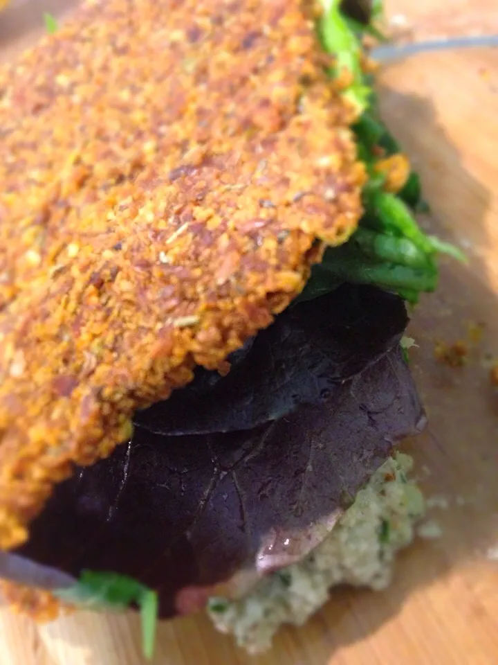 Mock tuna on Mediterranean almond bread|Pamela J. Thomasさん