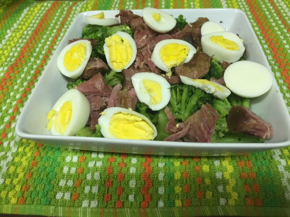 Broccoli .Egg . & smoked turkey. Dressing of your choice.|Olga Egwuaguさん