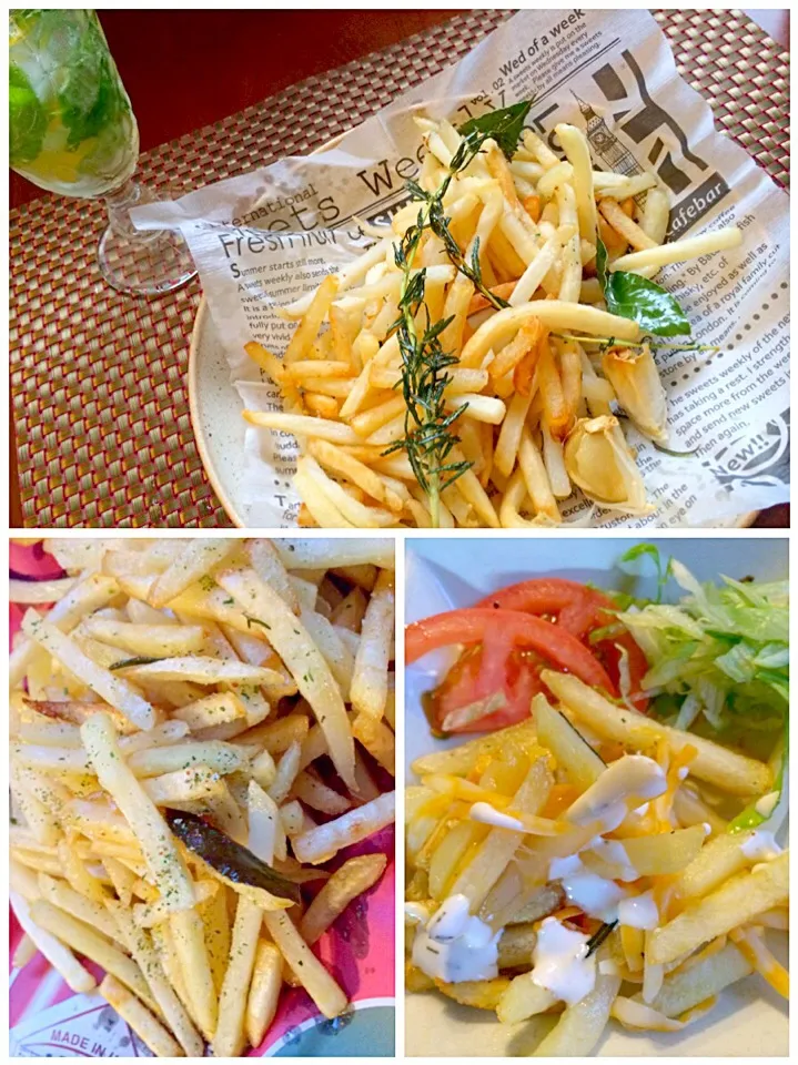 Herb Fried potatoes🌿ﾊｰﾌﾞﾌﾗｲﾄﾞﾎﾟﾃﾄ Me&Chef Hubby...ﾛｰｽﾞﾏﾘｰ,ﾀｲﾑ&ﾛｰﾘｴ|🌈Ami🍻さん