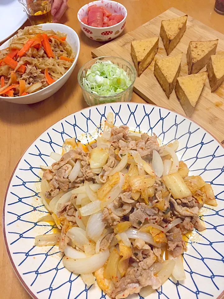 はい！新タマ豚キムチでご飯‼️|ふみぃさん