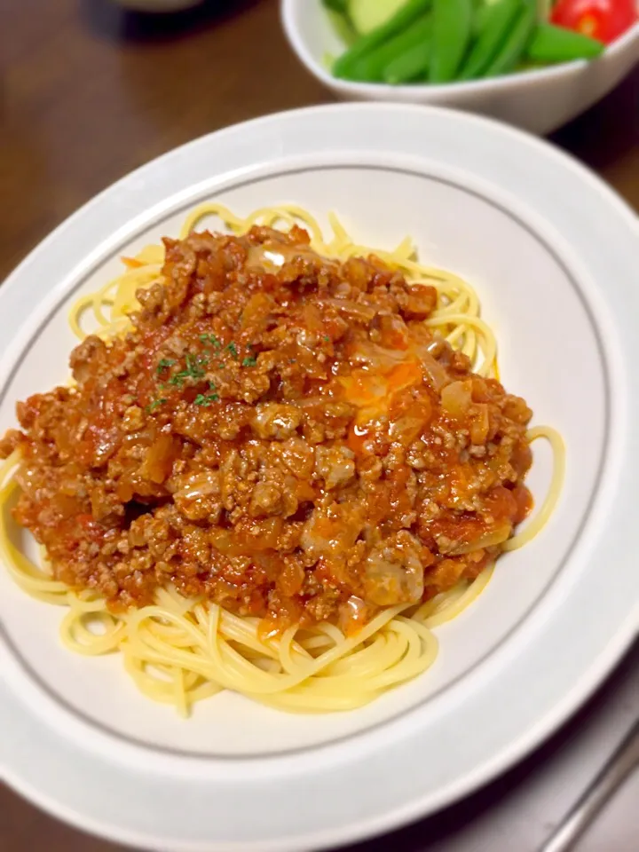 チーズ入りミートソースパスタ🍝|ゆうこ☻*さん