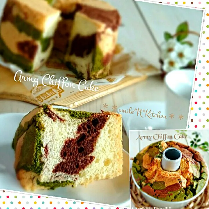 Army Chiffon Cake 🍰|るんるんママsmile*N*kitchenさん