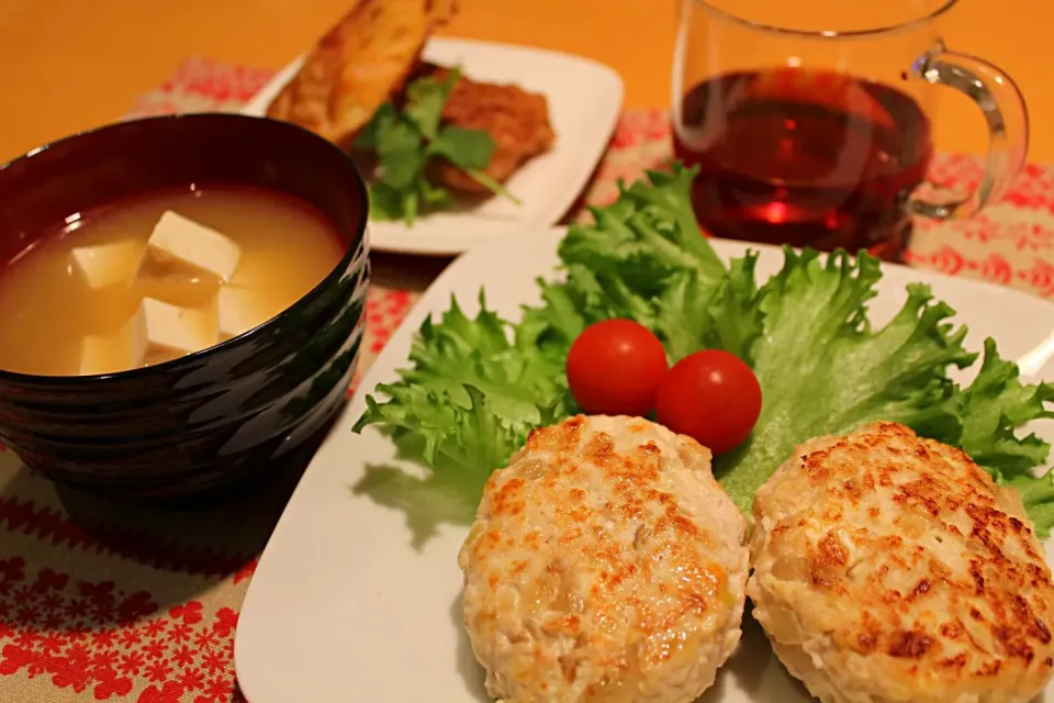 御豆腐と鶏胸肉ミンチのつくね|ちびめがさん