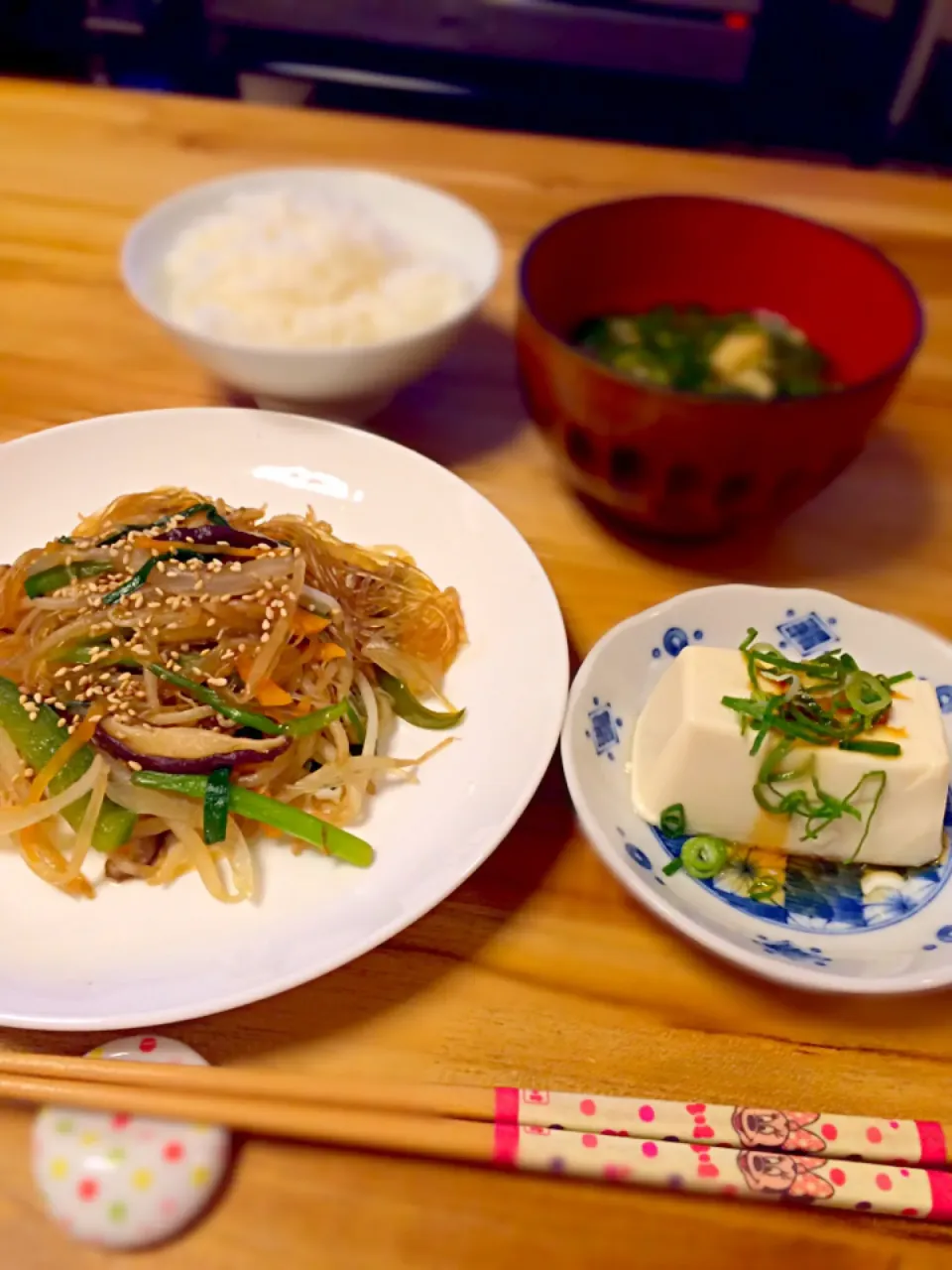 春雨チャプチェと冷奴！ダイエットだぁ٩(ˊᗜˋ*)و|うーろんさん