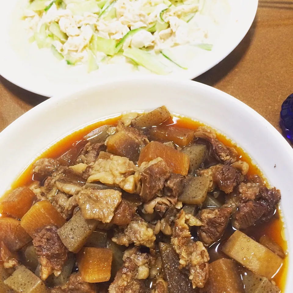 牛すじと蒟蒻と大根のコトコト煮込み  牛すじとろとろ〜ん|imasaさん