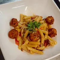 pasta zizi With crab meat balls|Mariano Gardaさん