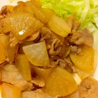 豚と大根しょうが焼き|ななさん