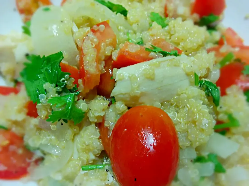 Coconut Chicken with Garlic, Lemon Quinoa|simoneさん