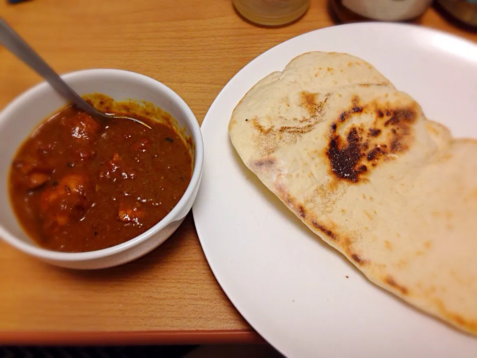 チキンバターカレーとナン|imachanさん