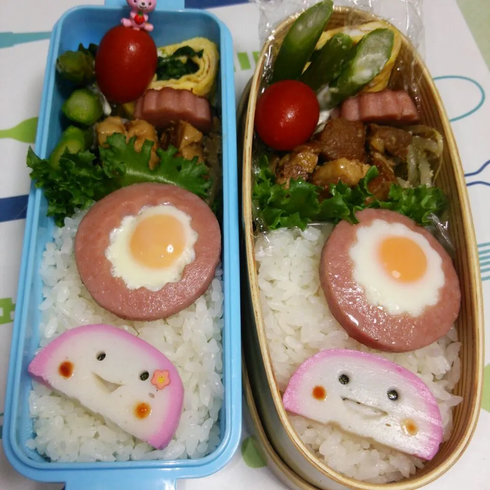 Snapdishの料理写真:5月8日(金)　高校生女子＆オレ弁当|クッキングおやぢさん