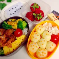 次女の遠足弁当！ 観たばかりのドラゴンボールで、出でよ！シェンロン！