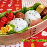 Snapdishの料理写真:5/8 まんまるおにぎりde弁当男子！my弁当