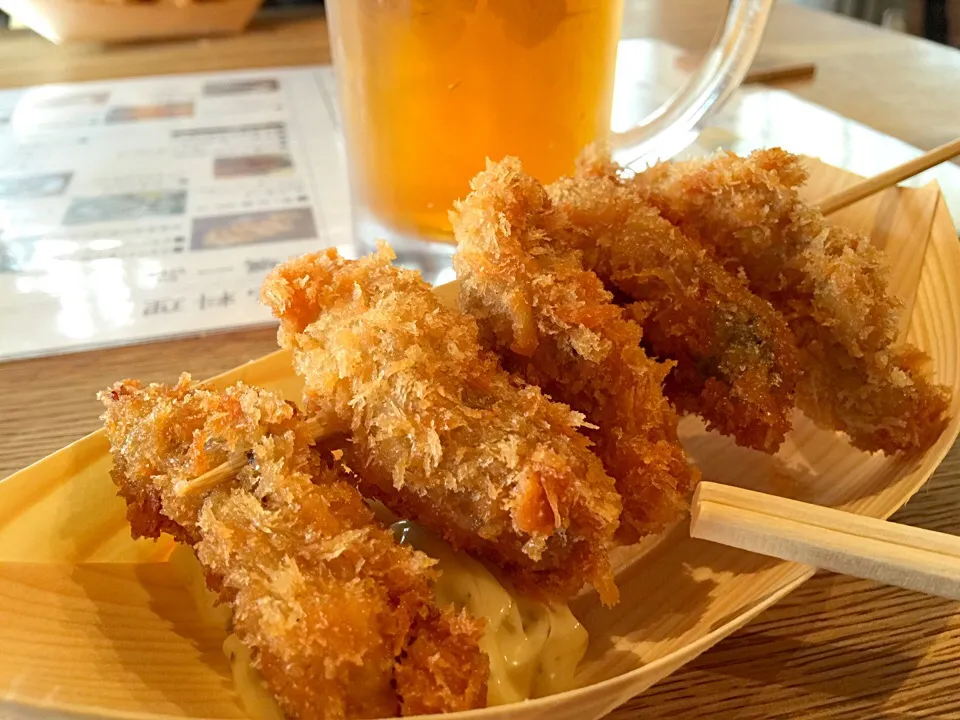 おかげ横丁でカキフライ&ビール😍|BUBUさん