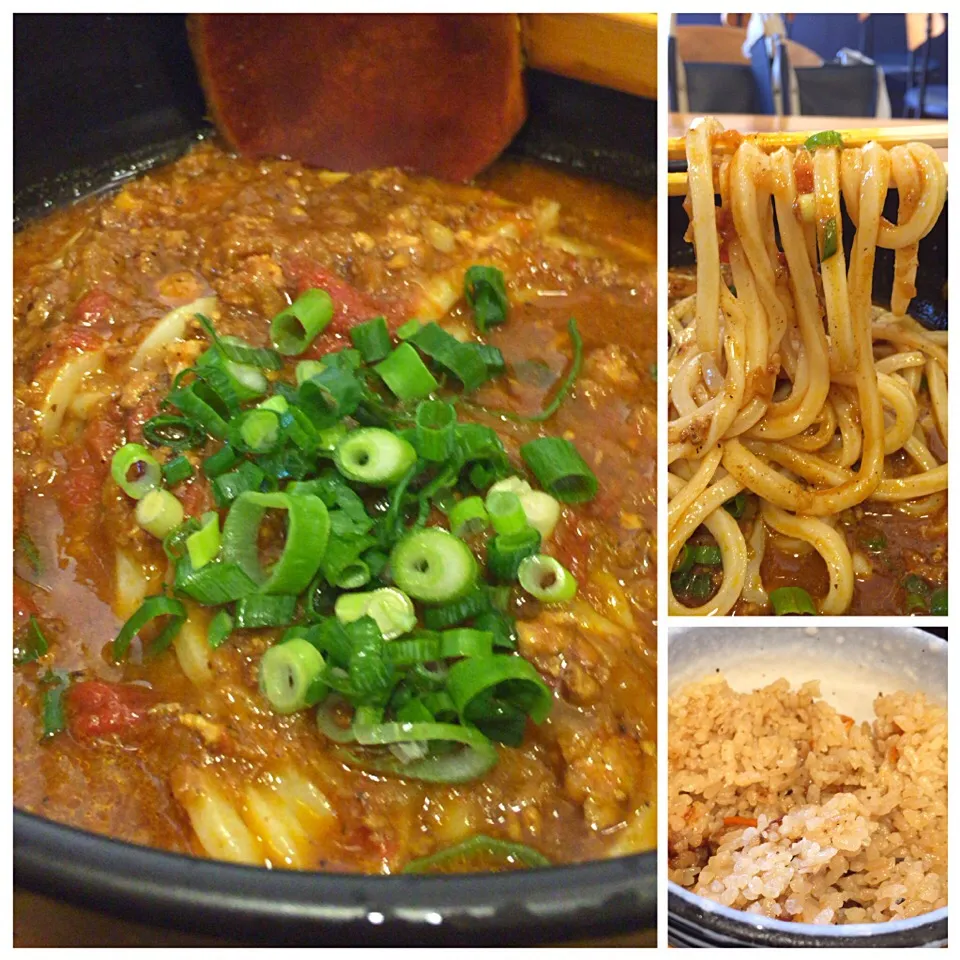 スパイシー冷しカレーうどん.かやくご飯付き@硯屋(池袋)|yoooochanさん