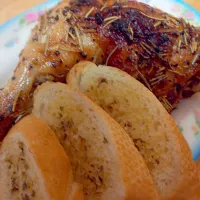 Apple Rosemary Grilled Chicken with Garlic & Herbs Bread|Shahril Sohorさん