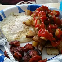 Eggs, Potato and sausage|Walking Wiseさん