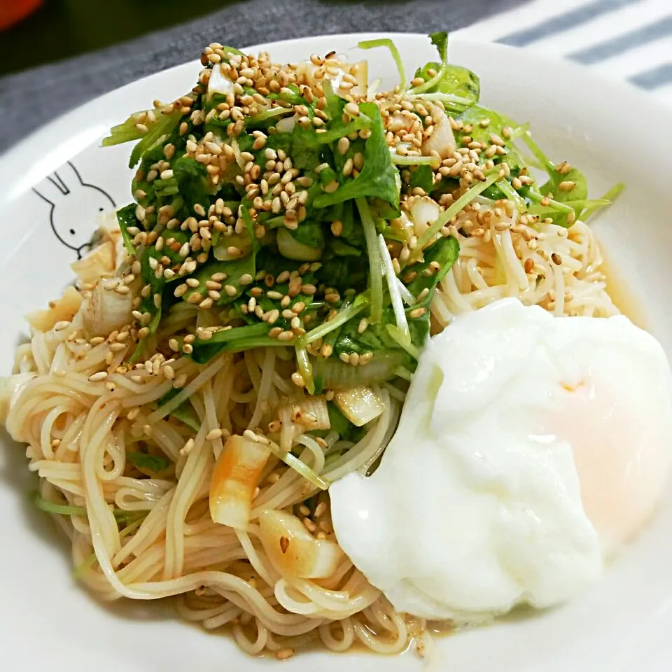 ✡油そば風そうめん|もこハムさん