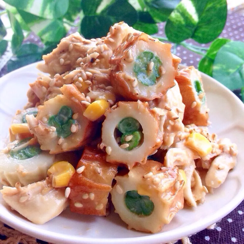 インゲンin焼き竹輪の胡麻味噌マヨ和え|優雨【ゆぅ】@ HMH所属さん