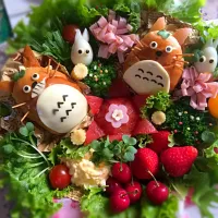 Snapdishの料理写真:トトロールと花畑サラダ♪#トトロ