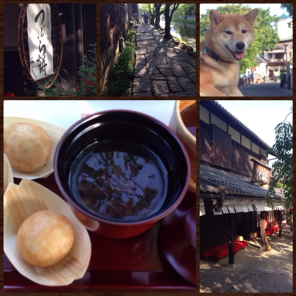 Snapdishの料理写真:たねやのつぶら餅と冷やしぜんざい（滋賀県近江八幡）|まちまちこさん