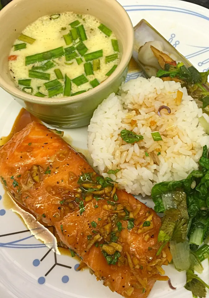 Orange Glazed Salmon with Chawan Mushi|Colleen Teoさん