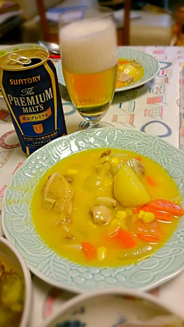 Snapdishの料理写真:白菜と鳥むね肉 ホワイトシチュー カレー風味|pranzoさん