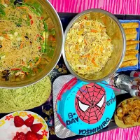 #luto ni  je# my own recipe pasta#yakibihon# pastel brazilian pasta# lupia shanghai#fried chicken# French fries😋#hotdogs w/marshmallows #spider man caramel cake|alvaranjerikaさん