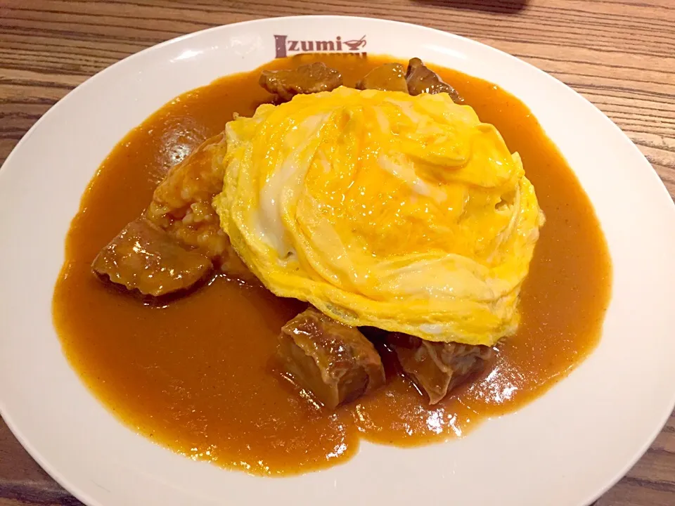 Beef & soft omelette curry rice|Sky Blueさん