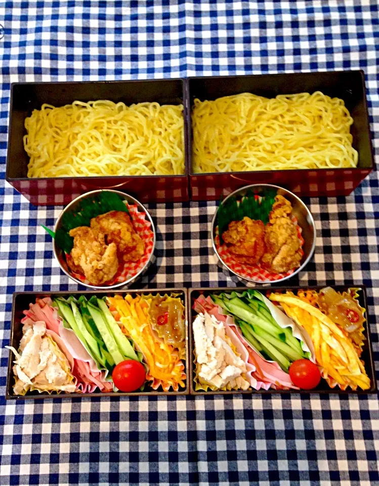 冷やし中華&唐揚げ弁当 5/9|ピロさん