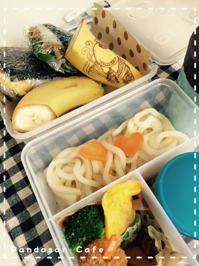 今日の小5息子のお弁当🍙おにぎりサンドとコロバナナ🍌|あおぱんださん