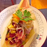 Snapdishの料理写真:Pomelo grapefruit and pomegranate salad|Nittaya Sichabal-Braunさん