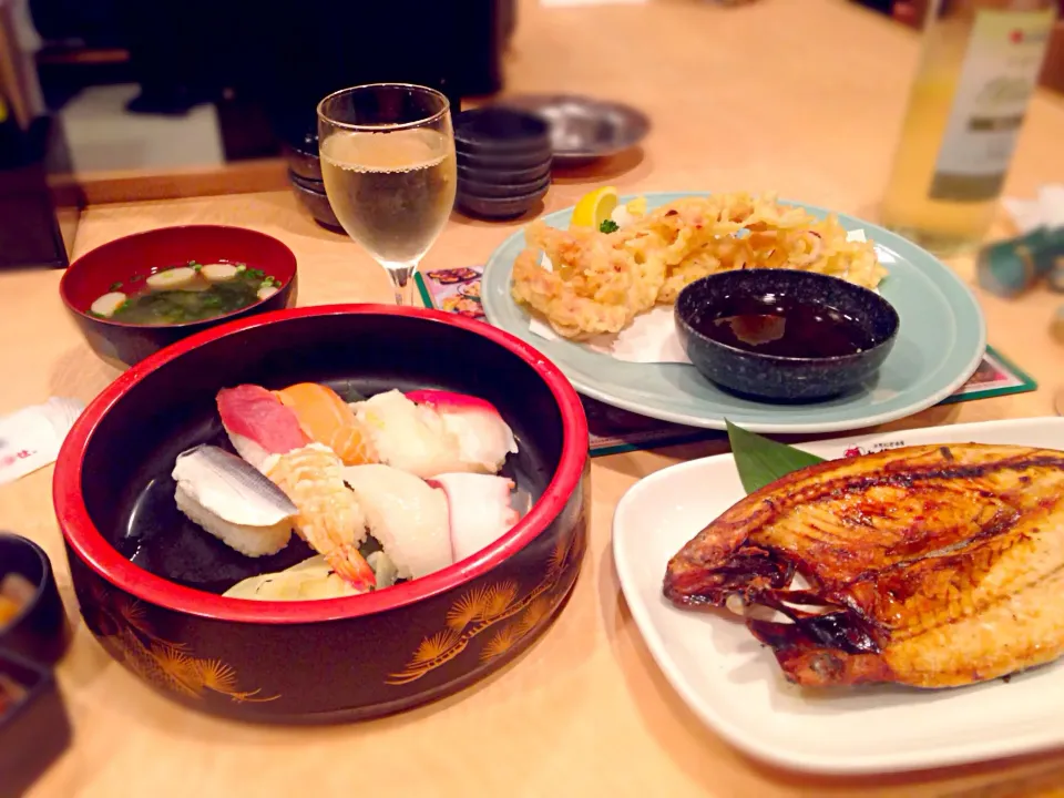 握り＆海鮮焼き物、海鮮揚げ物(⌒-⌒; )|マニラ男さん