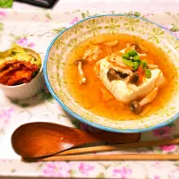 豆腐のあっさり煮、車麩のエビチリ風|りかさん