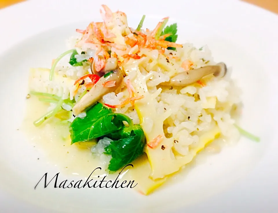 Snapdishの料理写真:Bamboo shoot risotto|Masakiさん