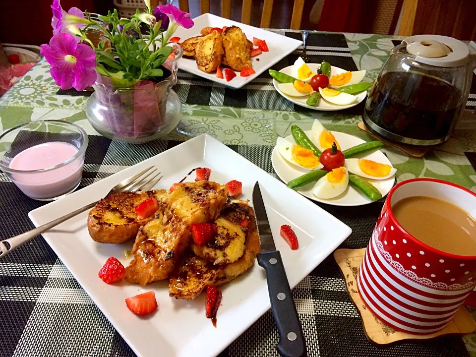 Mother's Day breakfast "French Toast "prepared by my little princess with my little helped ....😋lucky Mommie today 💞|Babyluv Cabrera Ocampoさん