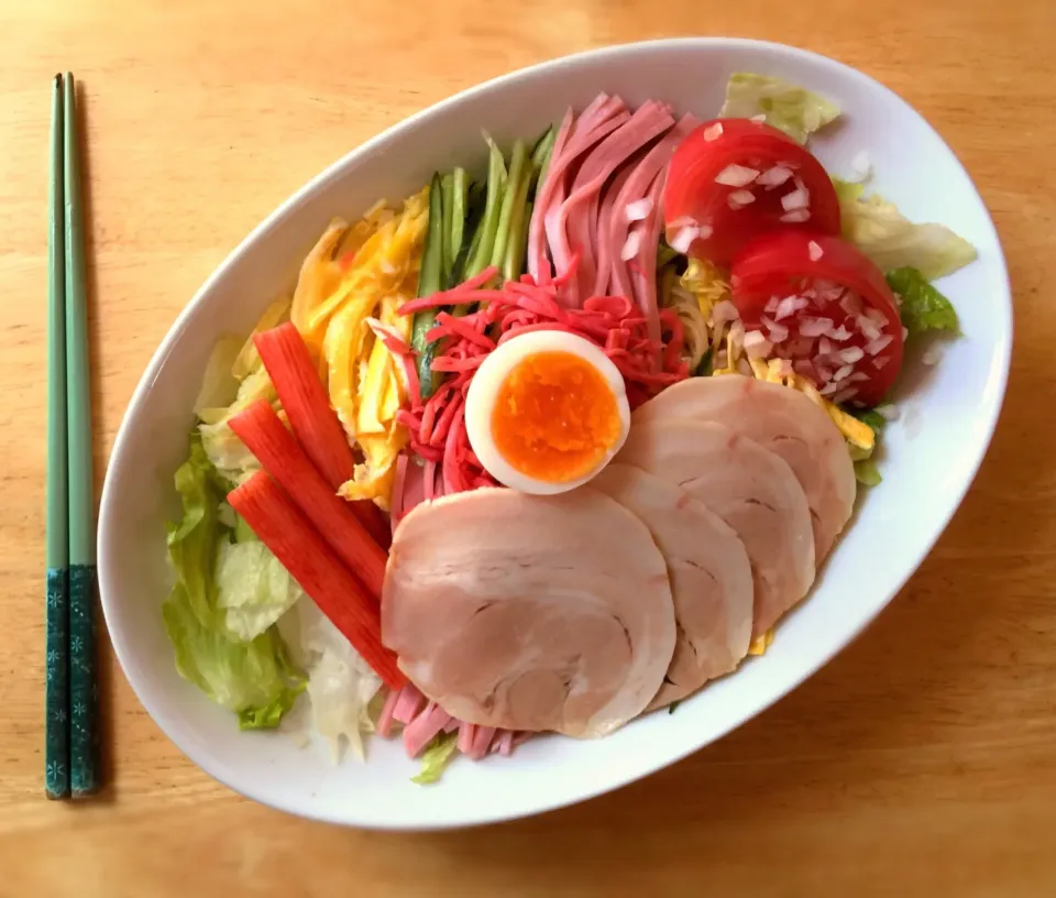 まるちゃんさんの料理 ♬*゜冷やし中華～ 真似してのっけてみました(≧∇≦)♪|Gigi Cafeさん